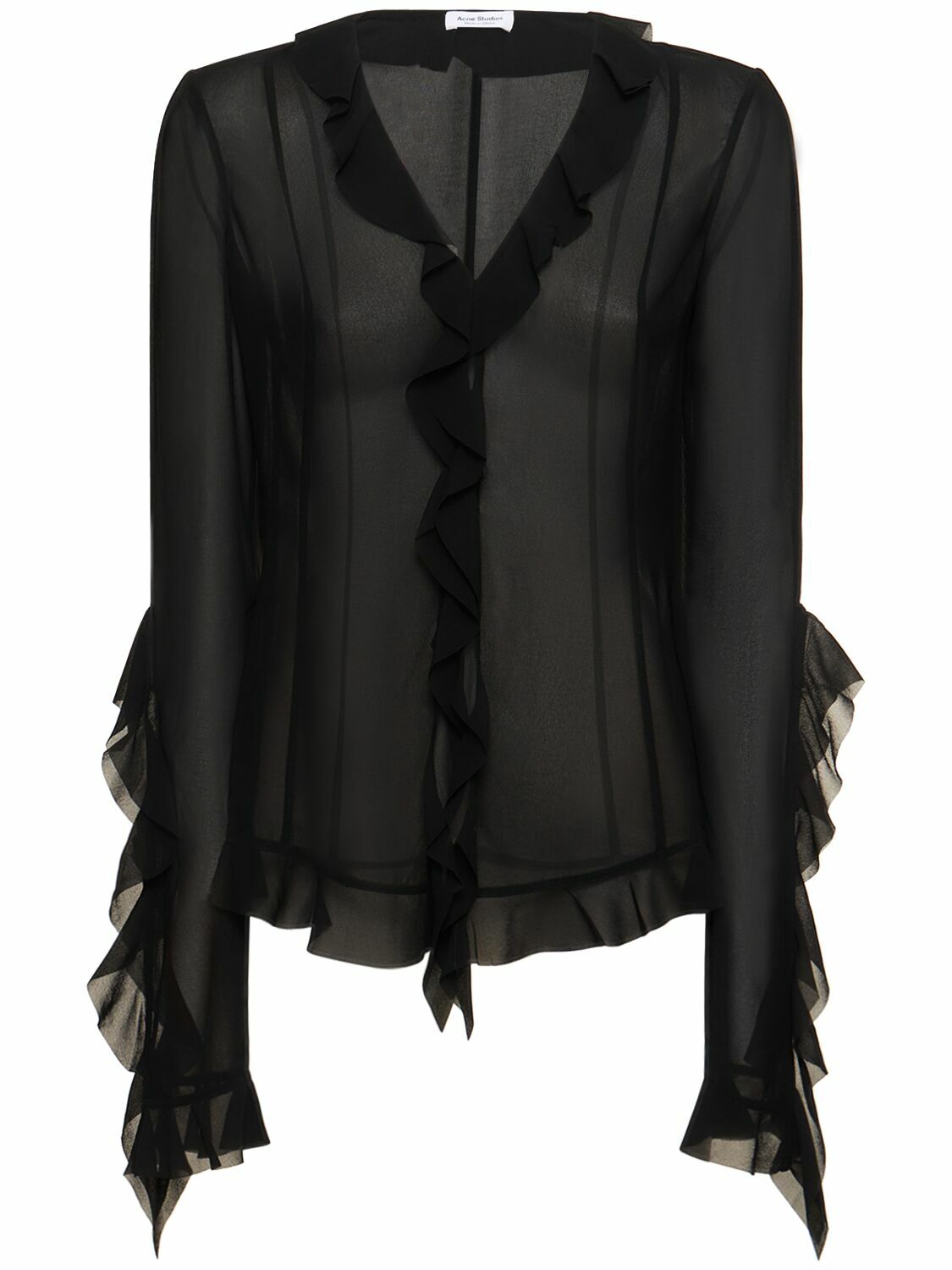 ACNE STUDIOS - Ruffled Chiffon Shirt Acne Studios