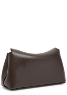 Toteme T-lock Mini Leather Clutch - Chocolate - One Size