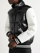 Moncler Genius - 7 Moncler FRGMT Hiroshi Fujiwara Quinlan Quilted Shell and Leather Down Jacket - Black