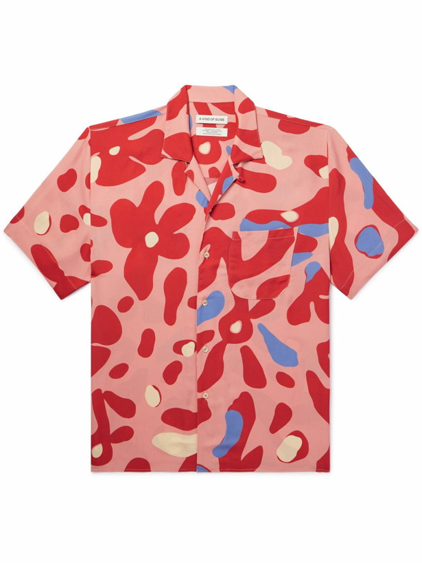 Photo: A Kind Of Guise - Gioia Camp-Collar Printed Crepe de Chine Shirt - Red
