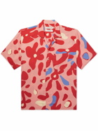 A Kind Of Guise - Gioia Camp-Collar Printed Crepe de Chine Shirt - Red