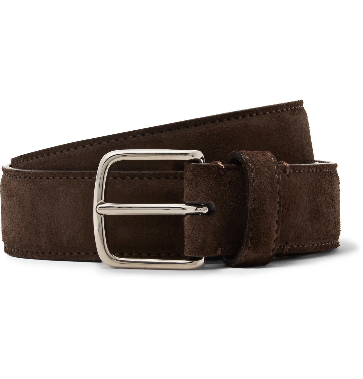 The Row - 3cm Black Suede Belt - Brown The Row
