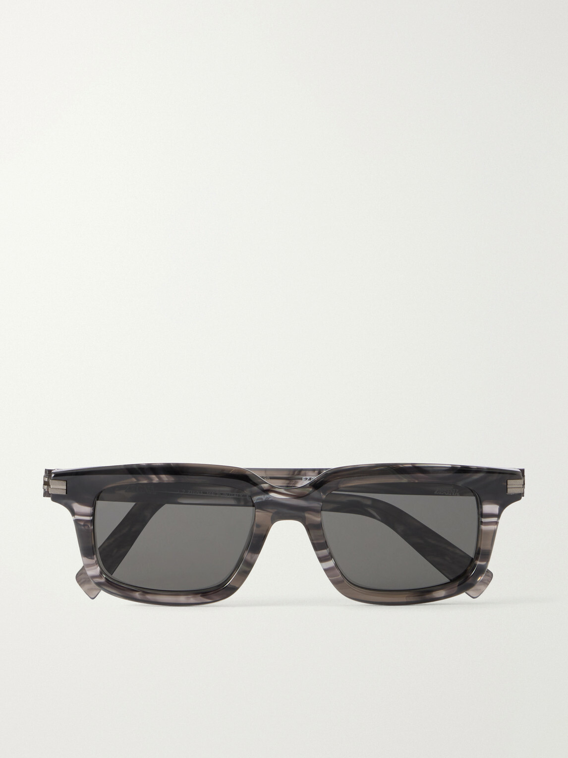 Zegna - Square-Frame Acetate Sunglasses - Black