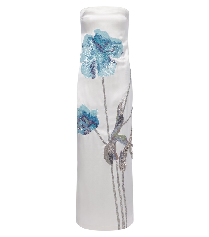 Photo: Là Fuori Floral sequined sik satin gown