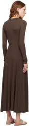 BITE Brown Crewneck Midi Dress