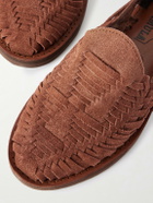 Yuketen - Alejandro Woven Suede Huarache Sandals - Brown