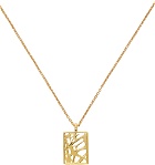 HANREJ Gold Square Pendant Necklace