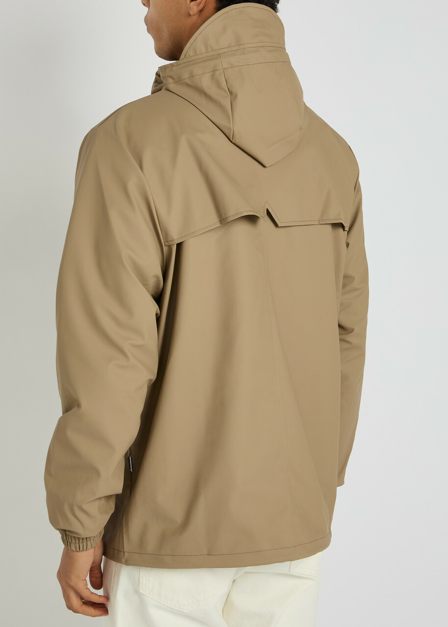 Rains Storm Breaker Hooded Waterproof Jacket Beige