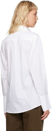 Victoria Beckham White Pleated Shirt