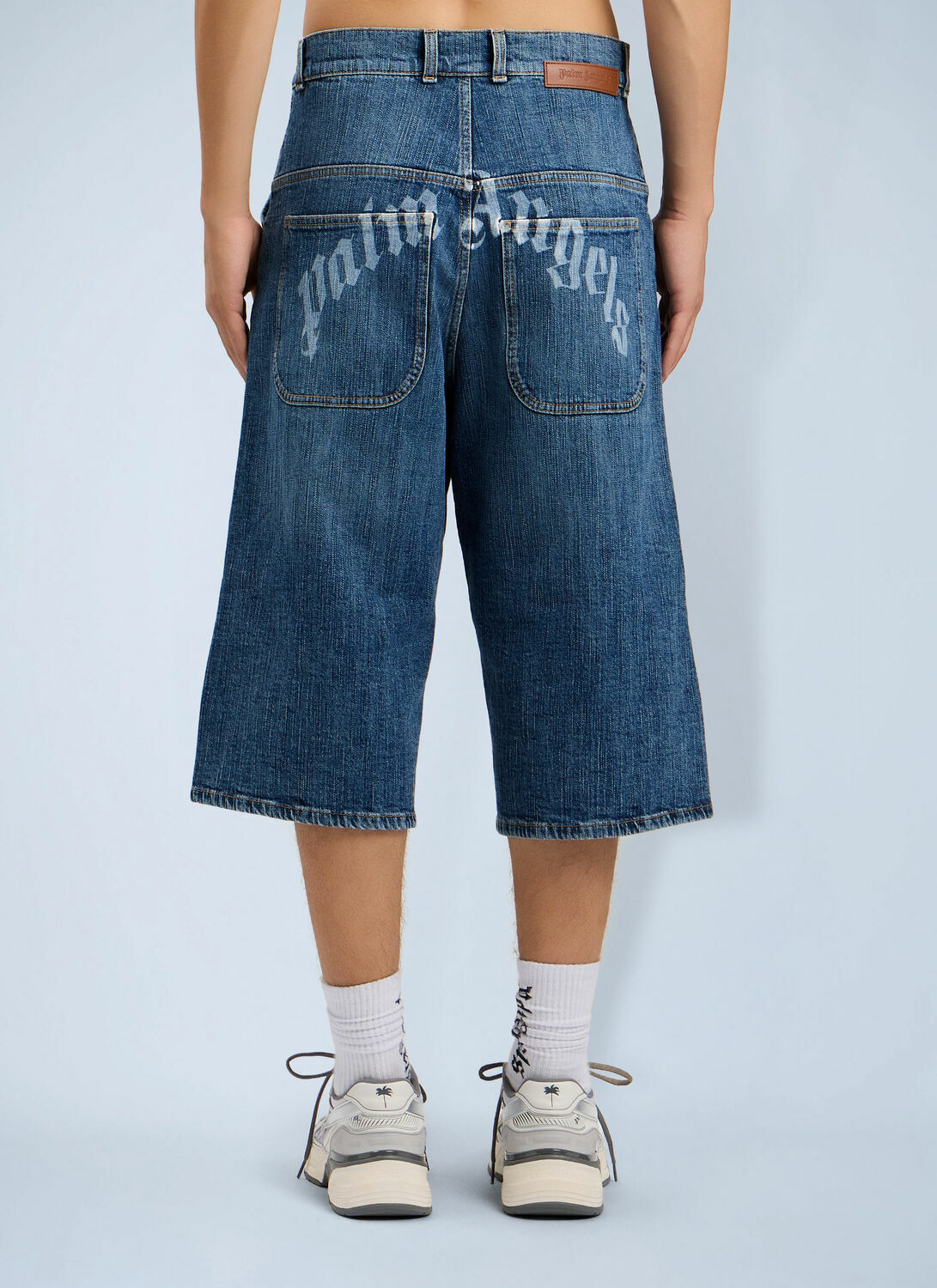Palm Angels Curved Logo Skater Shorts