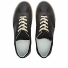 MM6 Maison Margiela Men's Leather Court Sneakers in Black