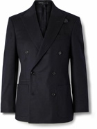 Dunhill - Double-Breasted Cashmere Blazer - Blue