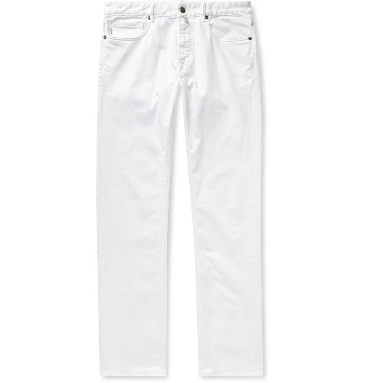 Photo: Incotex - Slim-Fit Stretch-Denim Jeans - White
