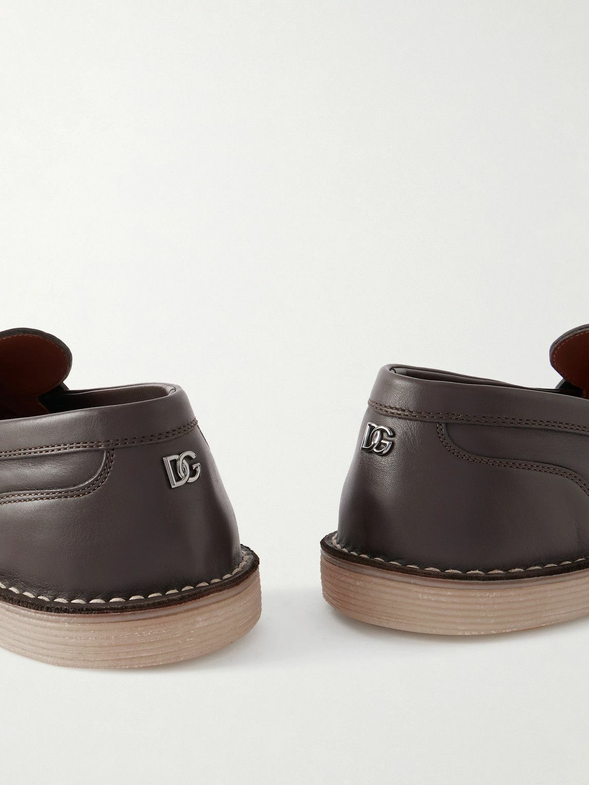 Dolce&Gabbana - Leather Penny Loafers - Brown