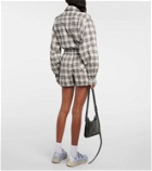 Acne Studios Mid-rise cotton flannel shorts
