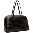 TOTEME Brown Croco-Embossed Day Tote