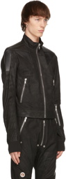 Rick Owens Black Performa Leather Jacket