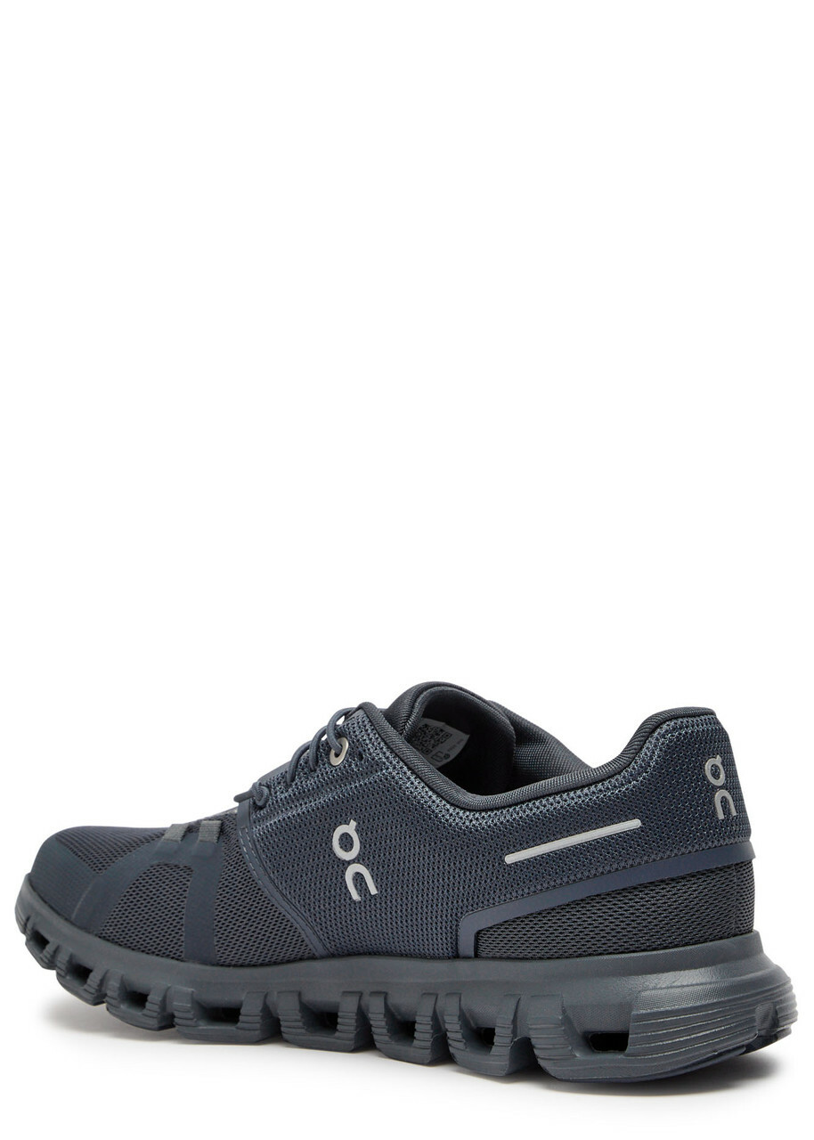 ON Cloud 6 Panelled Mesh-knit Sneakers Navy