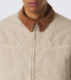 Balenciaga Corduroy-trimmed canvas blouson jacket