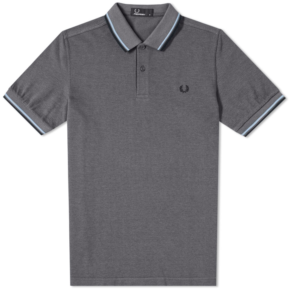 Photo: Fred Perry Slim Fit Twin Tipped Polo Grey