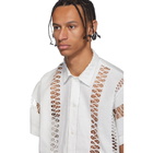 Bode White Lace Drawnwork Shirt