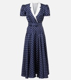 Rodarte Polka-dot silk twill midi dress