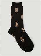 TB Jacquard Socks in Black