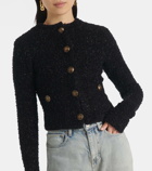 Balenciaga Cropped cotton-blend tweed cardigan
