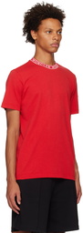 Moncler Red Garment-Washed T-Shirt