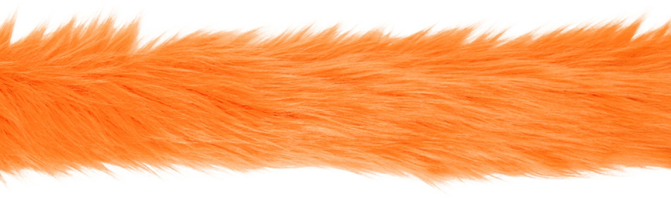 Mowalola Orange Faux Fur Belt