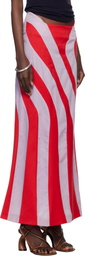Stanley Raffington Red & Blue Parametric Maxi Skirt