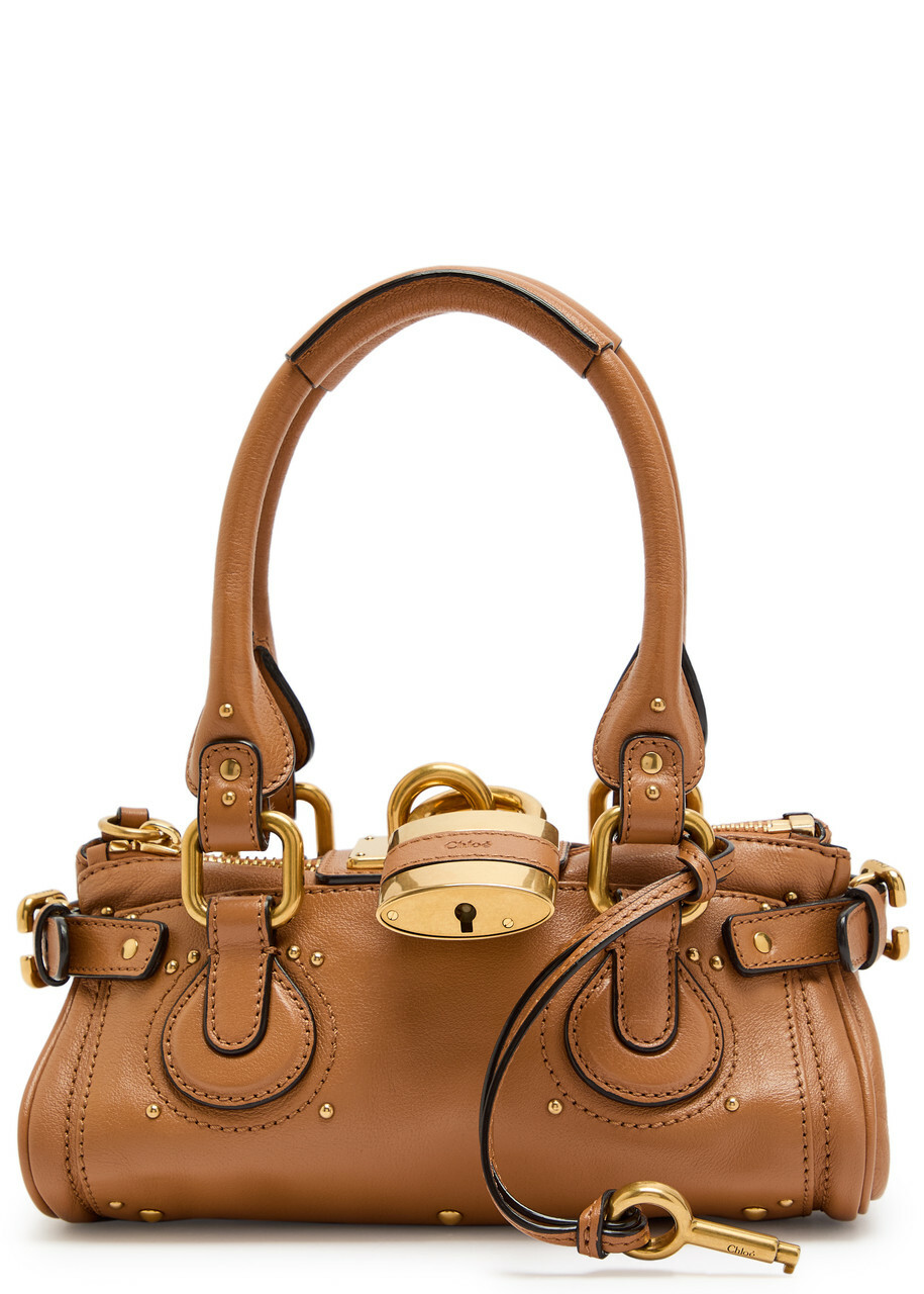 Chloe バッグ　ブラウン　購入証明書付き Chloe Chocolate Brown Leather Paddington Medium Satchel Bag