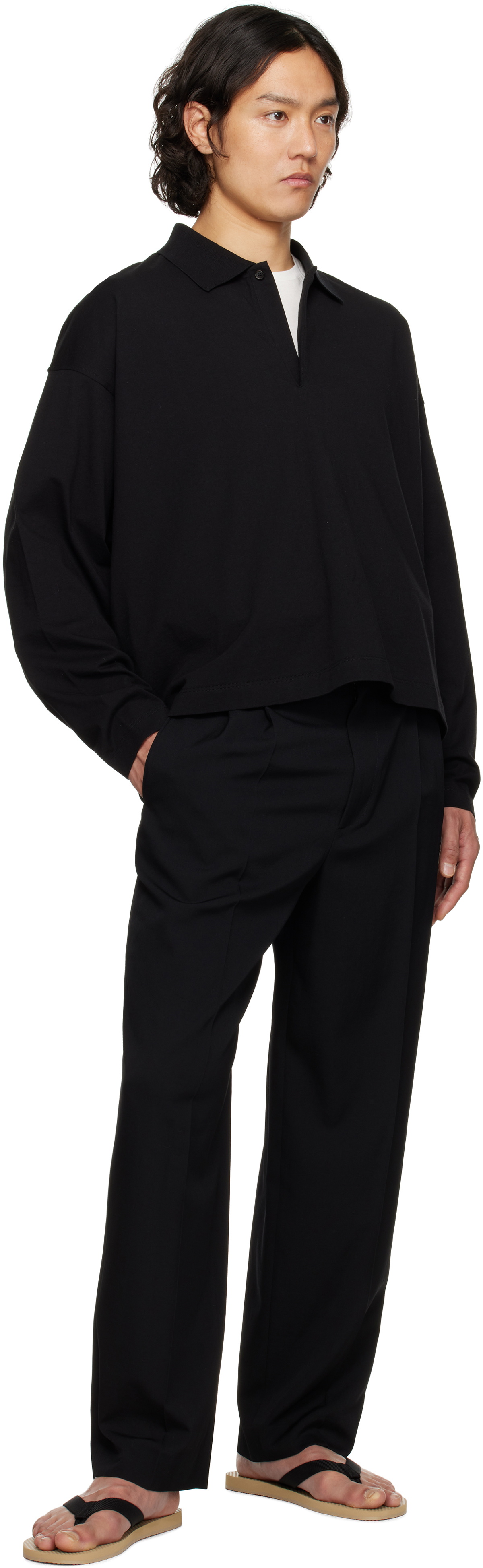 The Row Black Bryson Polo