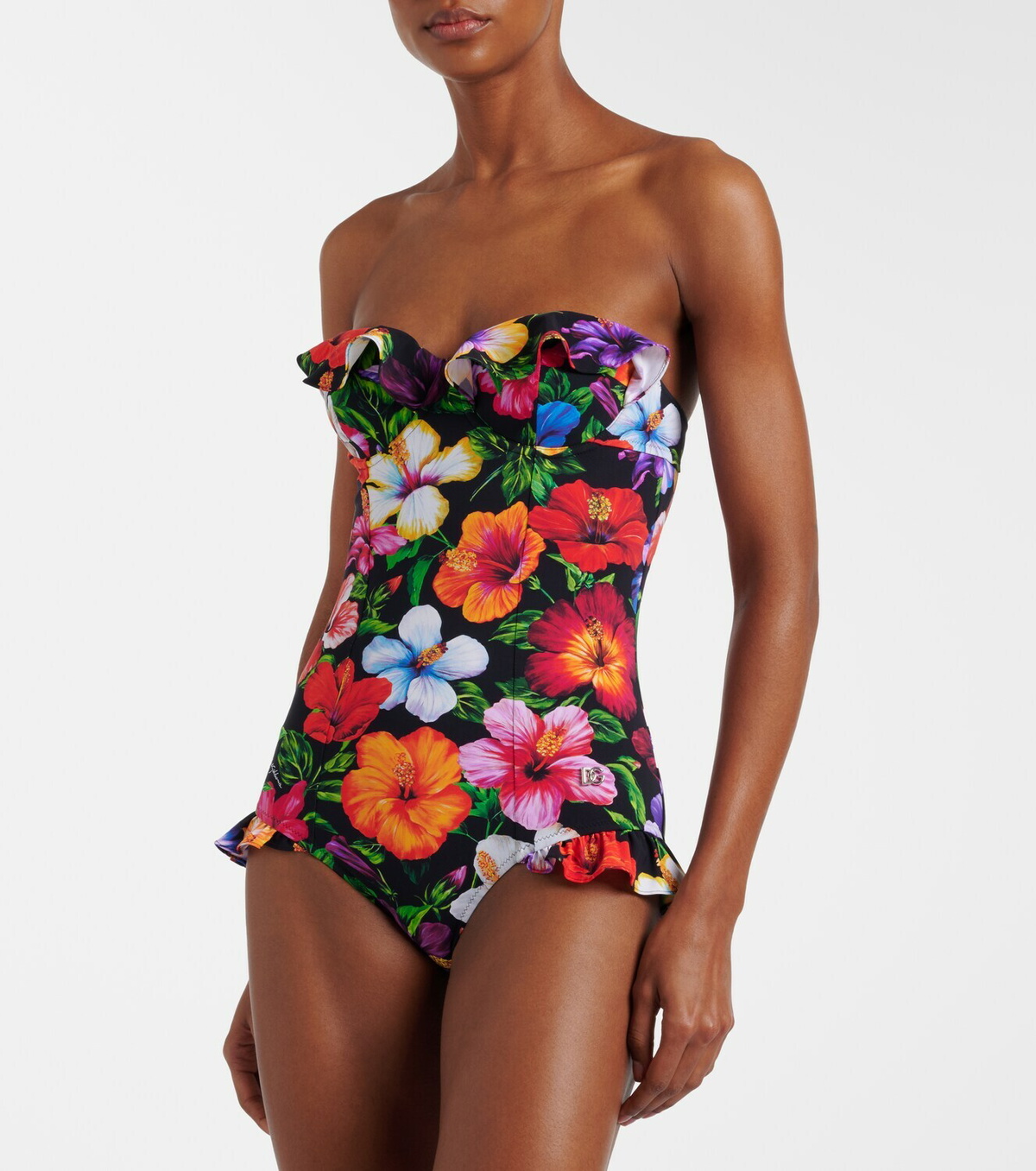 Dolce&Gabbana Floral ruffled swimsuit