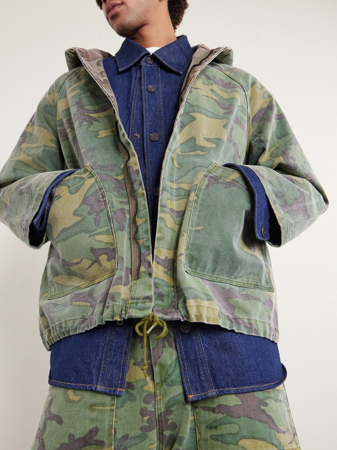 Needles - Reversible Camouflage-Print Cotton-Twill Hooded Jacket - Green