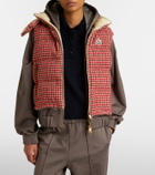 Moncler Niverolle checked wool-blend down vest