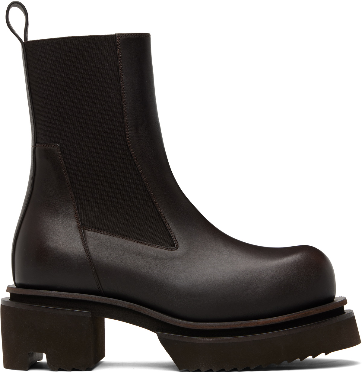 Rick Owens Black Grilled Wedge Beatle Suede Chelsea Boots Rick Owens