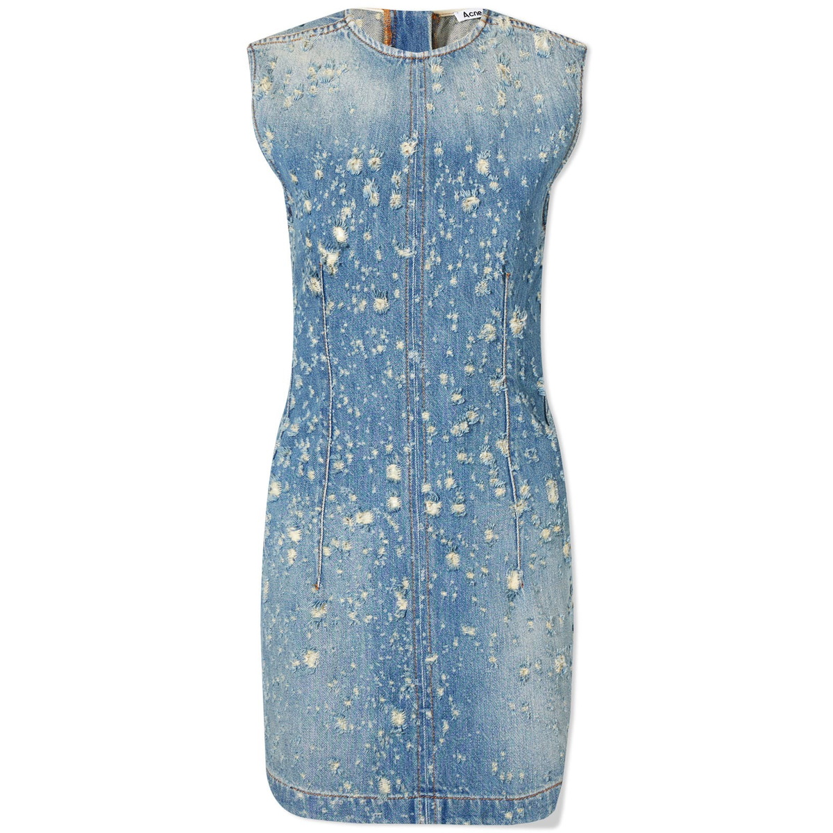 Studio Denim Dress Ellie Denim Mini Dress Indigo Lace Trim La Maise Studio