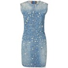 Acne Studios Women's Devon Denim Mini Dress in Mid Blue