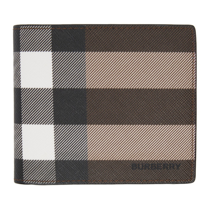 Photo: Burberry Brown E-Canvas Giant Check Bifold Wallet