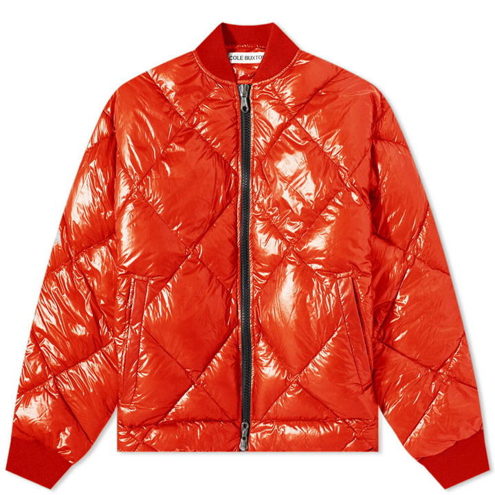 Photo: Cole Buxton Men's CB Quilted Bomber Jacket in Orange