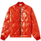 Cole Buxton Men's CB Quilted Bomber Jacket in Orange