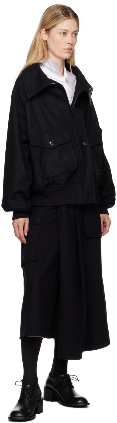 YOHJI YAMAMOTO Black R-Flight Jacket