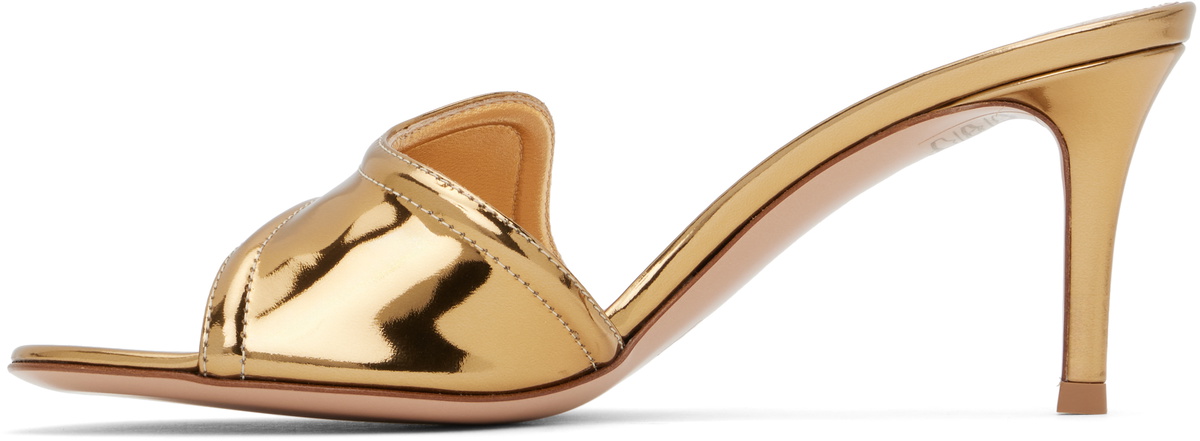 Gianvito Rossi Gold Lucrezia 70 Mules