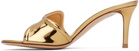 Gianvito Rossi Gold Lucrezia 70 Mules