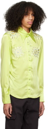 BLUEMARBLE Green Embroidered Shirt