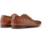 Dunhill - Chiltern Burnished-Leather Penny Loafers - Brown