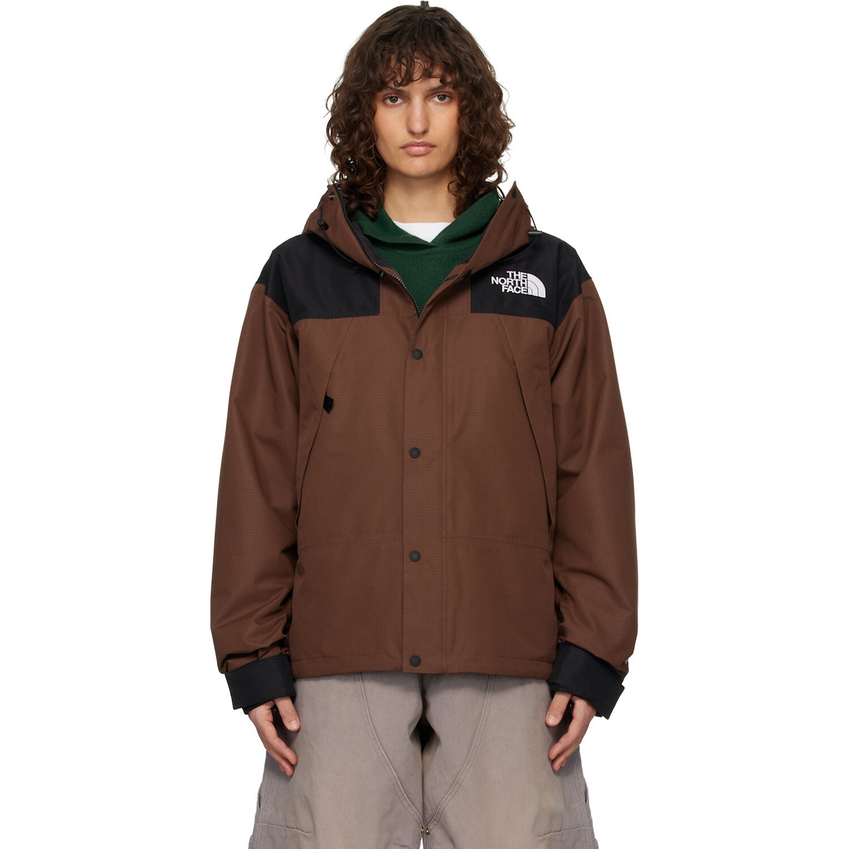 The North Face Brown DRYVENT Mono Mountain Rain Jacket