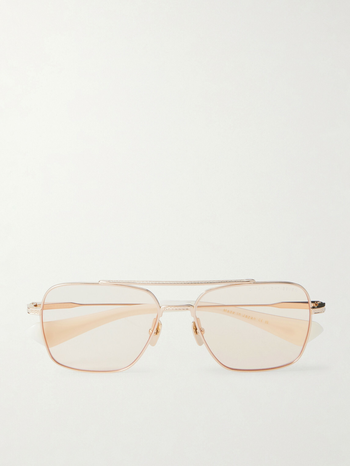 DITA - Flight-Seven Aviator-Style Gold-Tone Titanium Sunglasses