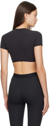 SKIMS Black Fits Everybody Super Cropped T-Shirt